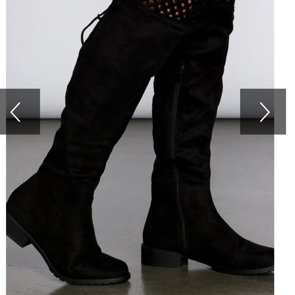 BLACK OVER THE KNEE BOOT - Picture 4 of 5